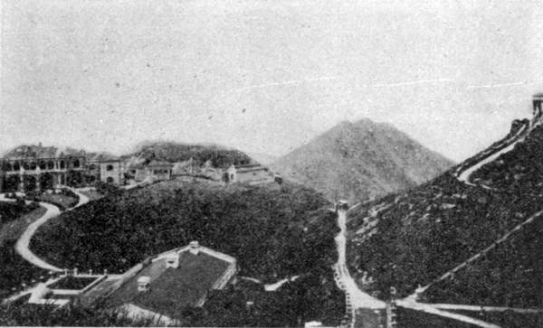 VIEW ON "THE PEAK"; GOVERNOR'S RESIDENCE IN THE LEFT BACKGROUND.