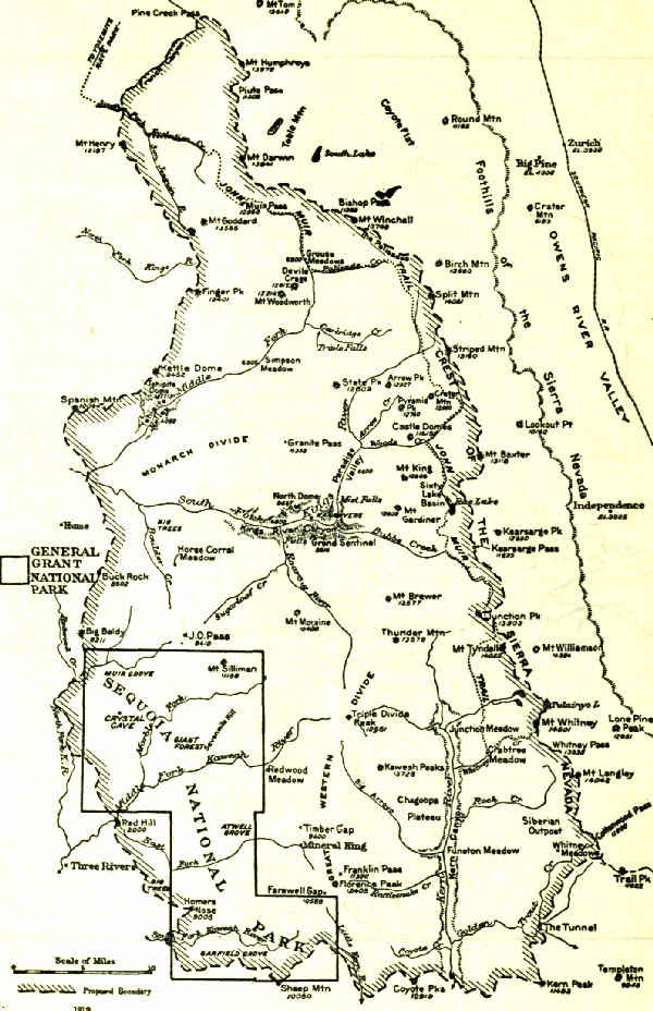 PROPOSED ROOSEVELT NATIONAL PARK AND THE SEQUOIA AND GENERAL GRANT NATIONAL PARKS, CALIFORNIA