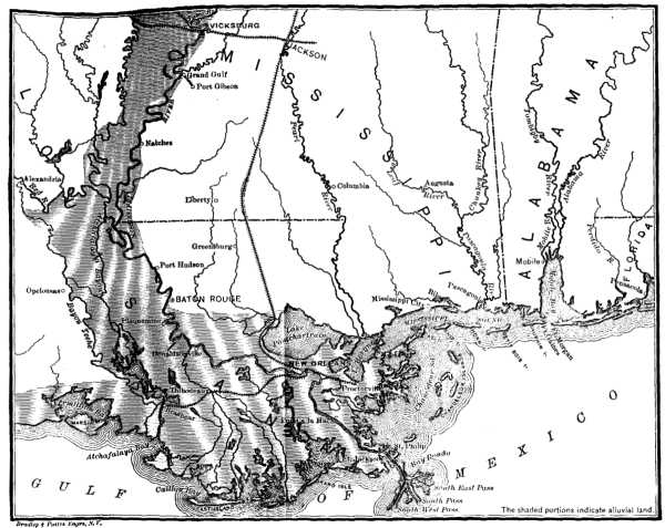 Scene of Farragut's Operations, 1862-1864.