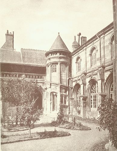 Neurdein Freres, Photo.   Staircase and Cloître de la Psallette, St. Gatien