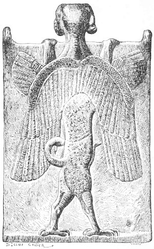 Fig. 161.—Plaque of chiselled bronze. Obverse. From the Revue archéologique.