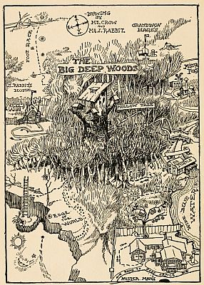 MAP OF THE HOLLOW TREE AND DEEP WOODS COUNTRY