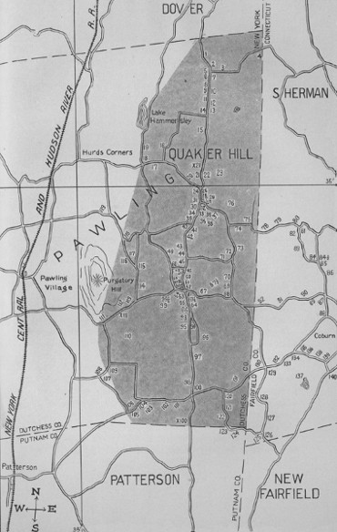 MAP No. II.  Quaker Hill and Vicinity. (Based on a tracing of United States Geographical Survey.)