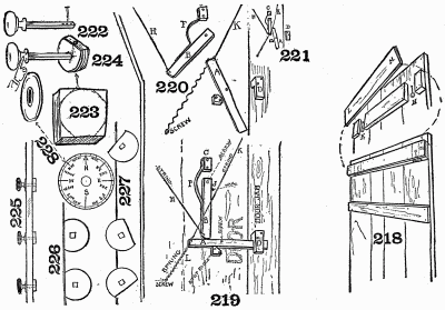 Home-made cabin door-locks.