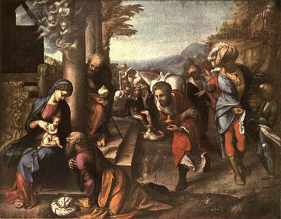 The Adoration of the Magi.