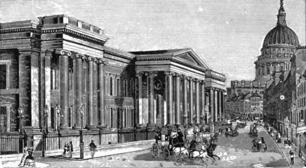 THE GENERAL POST OFFICE, ST. MARTIN'S-LE-GRAND, LONDON, IN 1830.