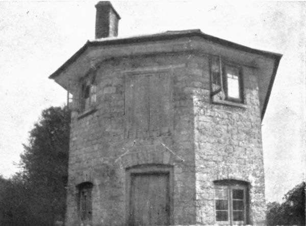 BAGSTONE TURNPIKE GATE HOUSE.  GATE ABOLISHED ABOUT 1870.