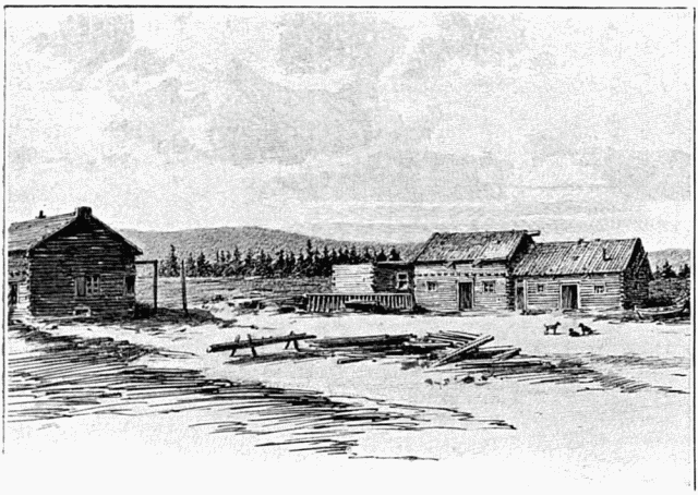 FORT SELKIRK.—DESSIN DE TAYLOR, D'APRÈS LE CROQUIS DE L'AUTEUR.