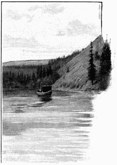 LE FLEUVE YUKON, PRÈS DE DAWSON. DESSIN DE TAYLOR, D'APRÈS UNE PHOTOGRAPHIE DE M. GOLDSCHMIDT.