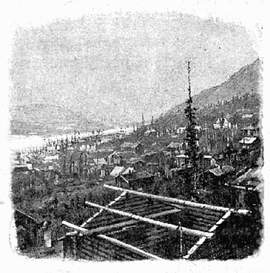 AUTRE VUE DE DAWSON.—DESSIN DE BOUDIER, D'APRÈS LA PHOTOGRAPHIE DE M. GOLDSCHMIDT.