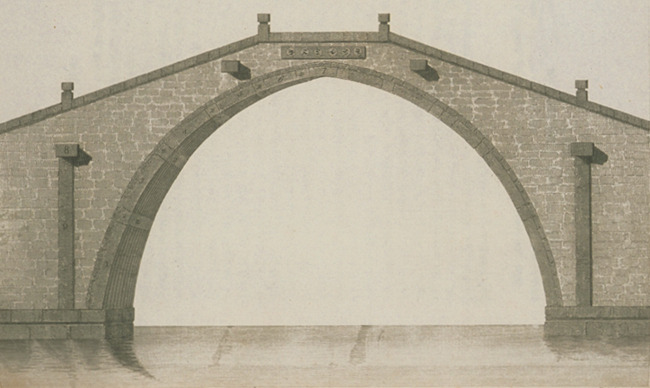 Construction of the Arch of a CHINESE BRIDGE  Pub. May 10th., 1804, by Cadell, & Davies Strand.  Neele sc. 352, Strand.