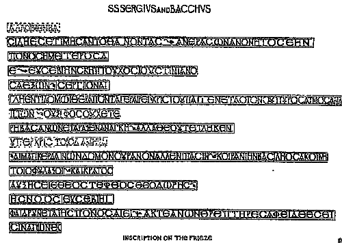 Church of SS. Sergius and Bacchus. Inscription on the Frieze in the Church.