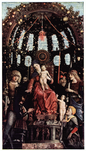 PLATE XI.—ANDREA MANTEGNA  THE MADONNA DELLA VITTORIA  Louvre, Paris