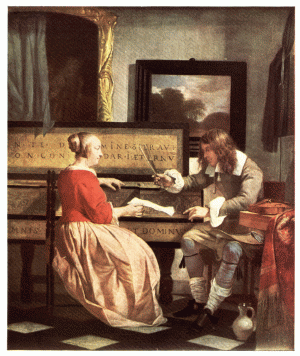 PLATE XXIX.—GABRIEL METSU  THE MUSIC LESSON  National Gallery, London