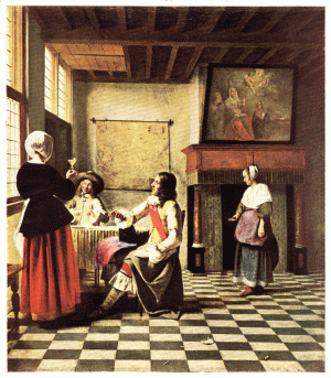 PLATE XXX.—PIETER DE HOOCH  INTERIOR OF A DUTCH HOUSE  National Gallery, London