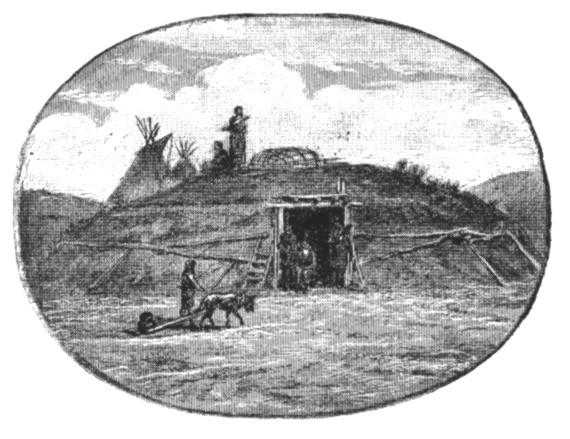 INDIAN LODGE AT FORT BERTHOLD.