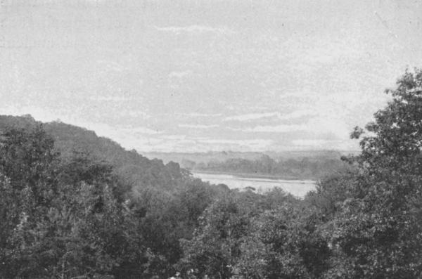 RIVER VALLEY, NEAR GRAVE OF COUNTESS  "For, from us, ere the day was done The wooded hills shut out the sun. But on the river's further side We saw the hill-tops glorified." The River Path 