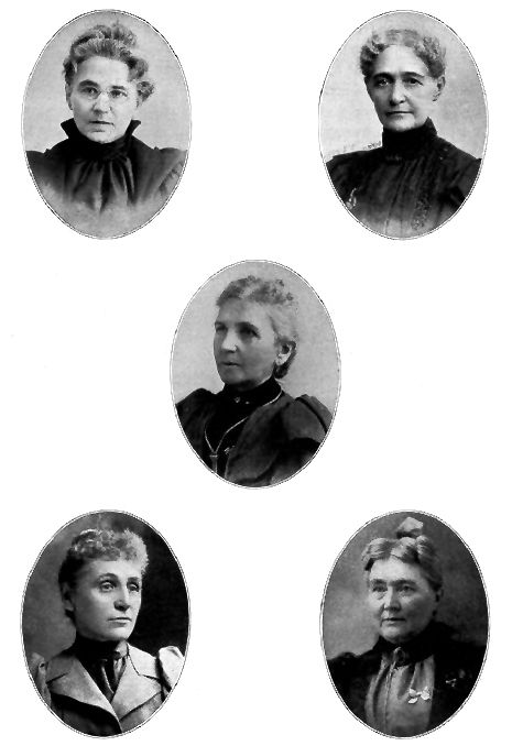 LAURA M. JOHNS. Salina, Kan. MARY J. COGGESHALL. Des Moines, Iowa. EMMELINE S. WELLS, Salt Lake City, Utah. MARY SMITH HAYWARD. Chadron, Neb. JULIA B. NELSON. Red Wing, Minn.