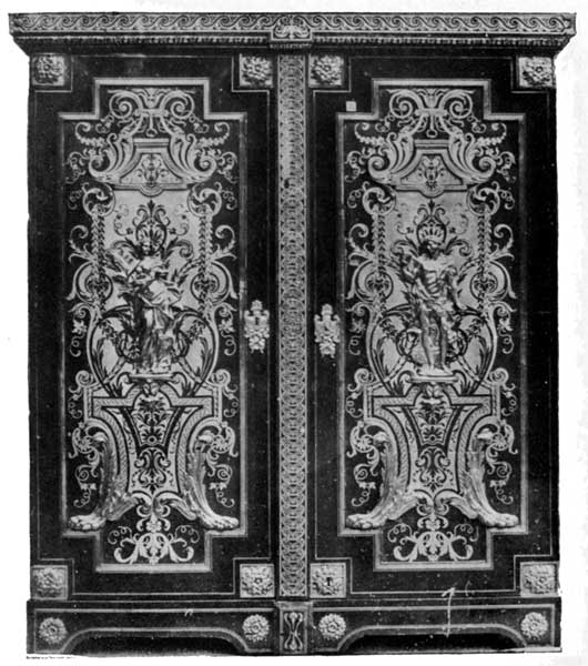 Plate 46.—Cabinet belonging to Earl Granville. Boulle work of about 1740.  