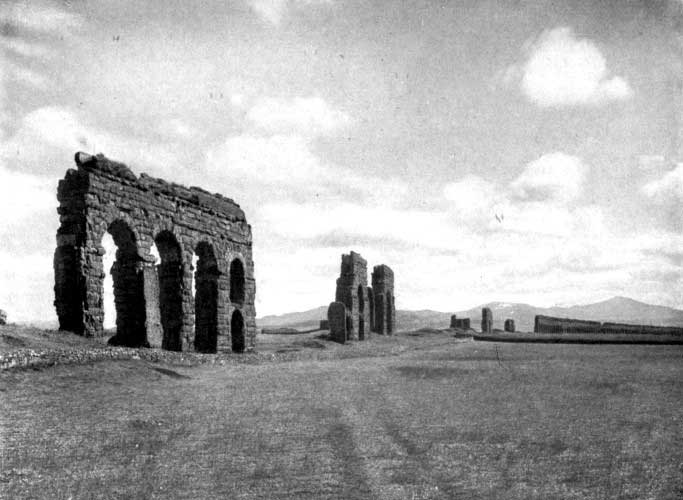 The Campagna and Ruins of the Claudian Aqueducts, Rome.