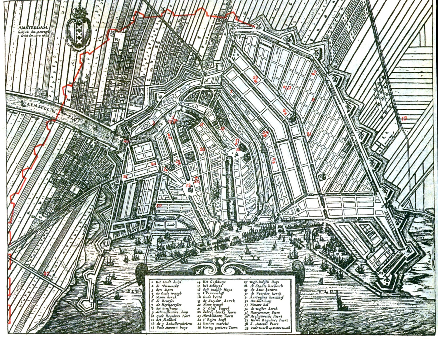 Plan of the City of Amsterdam about 1650