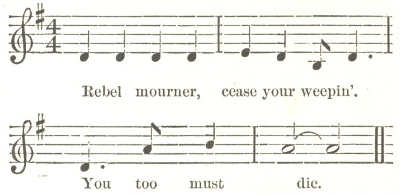 Music: Rebel mourner, cease your weepin’.  You too must die