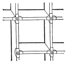 Fig. 5. Clasp and Pin Fastening at corners of boxes in modern type case.