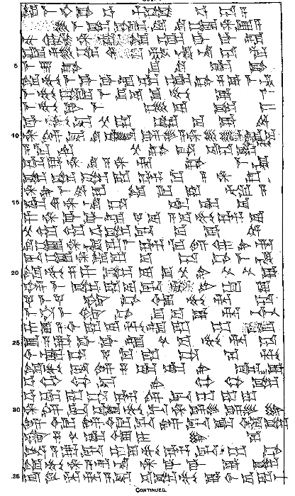 Plate of cuneiform tablet.