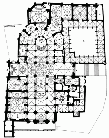 KEY OF PLAN OF BURGOS CATHEDRAL