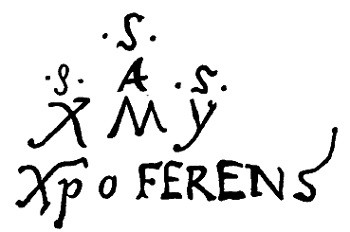 Autograph of Christopher Columbus.