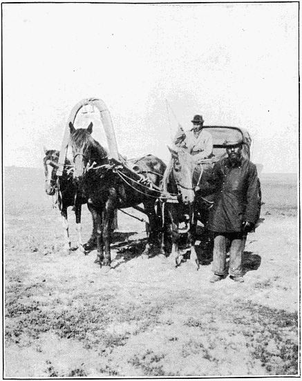 Tarantass with its Troika for the Steppes.