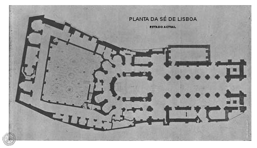 Planta da SÉ DE LISBOA—Estado actual