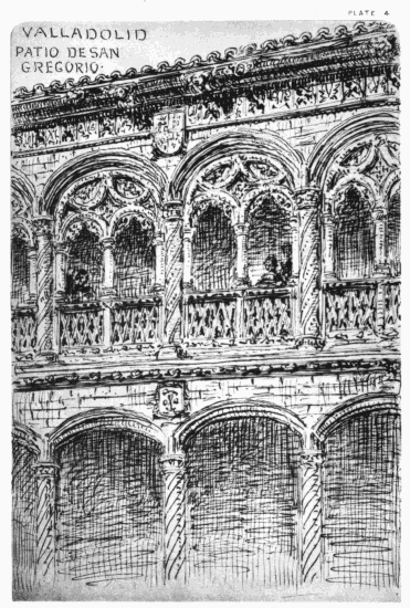 PLATE 4 VALLADOLID PATIO DE SAN GREGORIO. MDW 1869