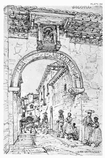 PLATE 28 SEGOVIA GATE IN WALLS MDW 1869