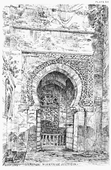 PLATE 68 GRANADA PUERTA DE JUSTICIA MDW 1869