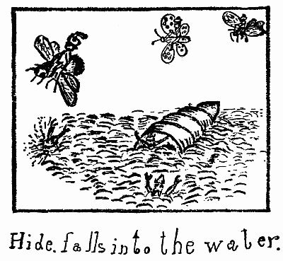 Hide, falls into the water. The Boy's Illustration. Fig. 92.—The Sinking of the Pixie Ram.