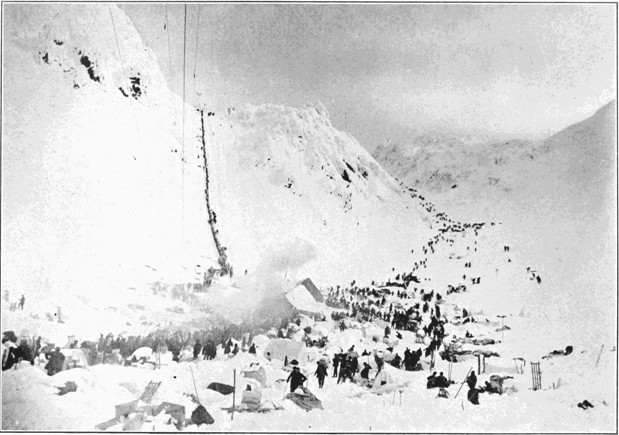 Copyright by E. A. Hegg, Juneau  Scales and Summit of Chilkoot Pass in 1898