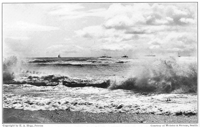 Copyright by E. A. Hegg, Juneau  Surf at Nome  Courtesy of Webster & Stevens, Seattle