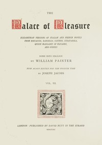 The Palace of Pleasure, Volume 3