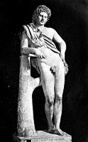 THE FAUN OF PRAXITELES -- Capitol Museum, Rome -- Alinari, Photo. John Andrew & Son, Sc.