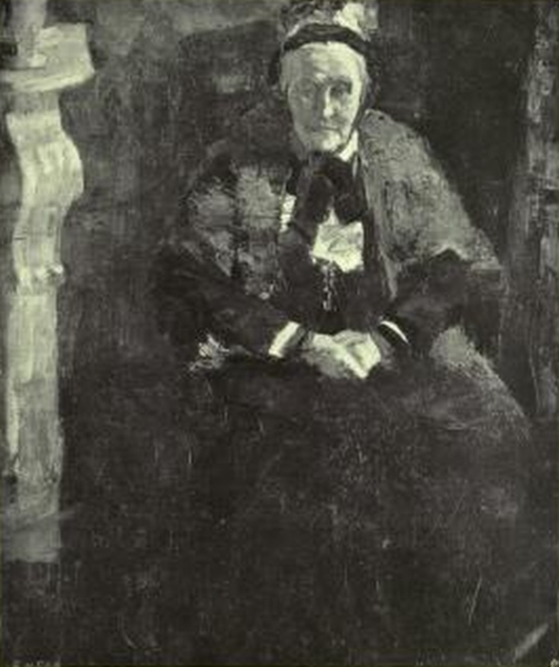 DAME AU CHÂLE BLEU—1882.
