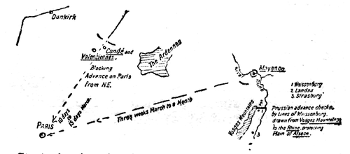 Strategic situation in early summer of 1793. Mayence besieged, Condé and Valenciennes about to be besieged. Conditions of the double advance on Paris.