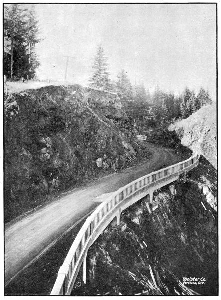 REINFORCED CONCRETE HALF VIADUCT ON THE COLUMBIA RIVER HIGHWAY BETWEEN GOBLE AND RAINIER IN COLUMBIA COUNTY, CONSTRUCTED IN 1918