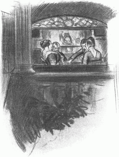 She was saying to herself (and, unconsciously, to us, through the window): "If I had played that hand, I never should have done it that way!"