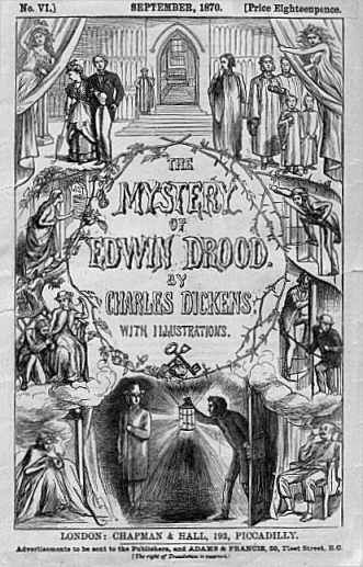 An Original Wrapper of “Edwin Drood” Designed by Charles Allston Collins.  (By permission of Messrs. Chapman & Hall)