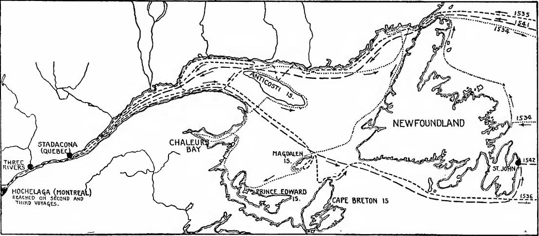 Cartier's Explorations, 1534-1542.