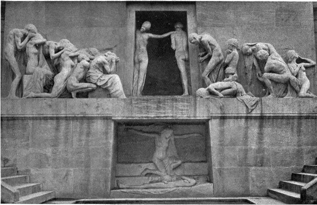 "LA MORT."  By Bartholomé in Père Lachaise, Paris.  Frontispiece.