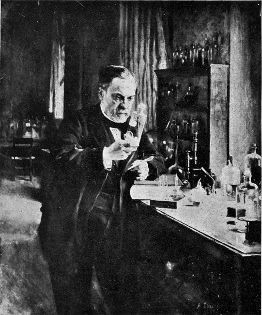 PASTEUR IN HIS LABORATORY.  facing p. 44.