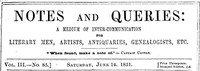 Notes and Queries, Number 85, June 14, 1851