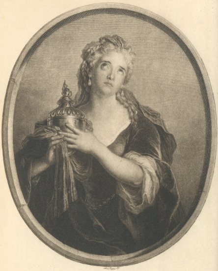 Adrienne Lecouvreur. After the painting by Charles Coypel